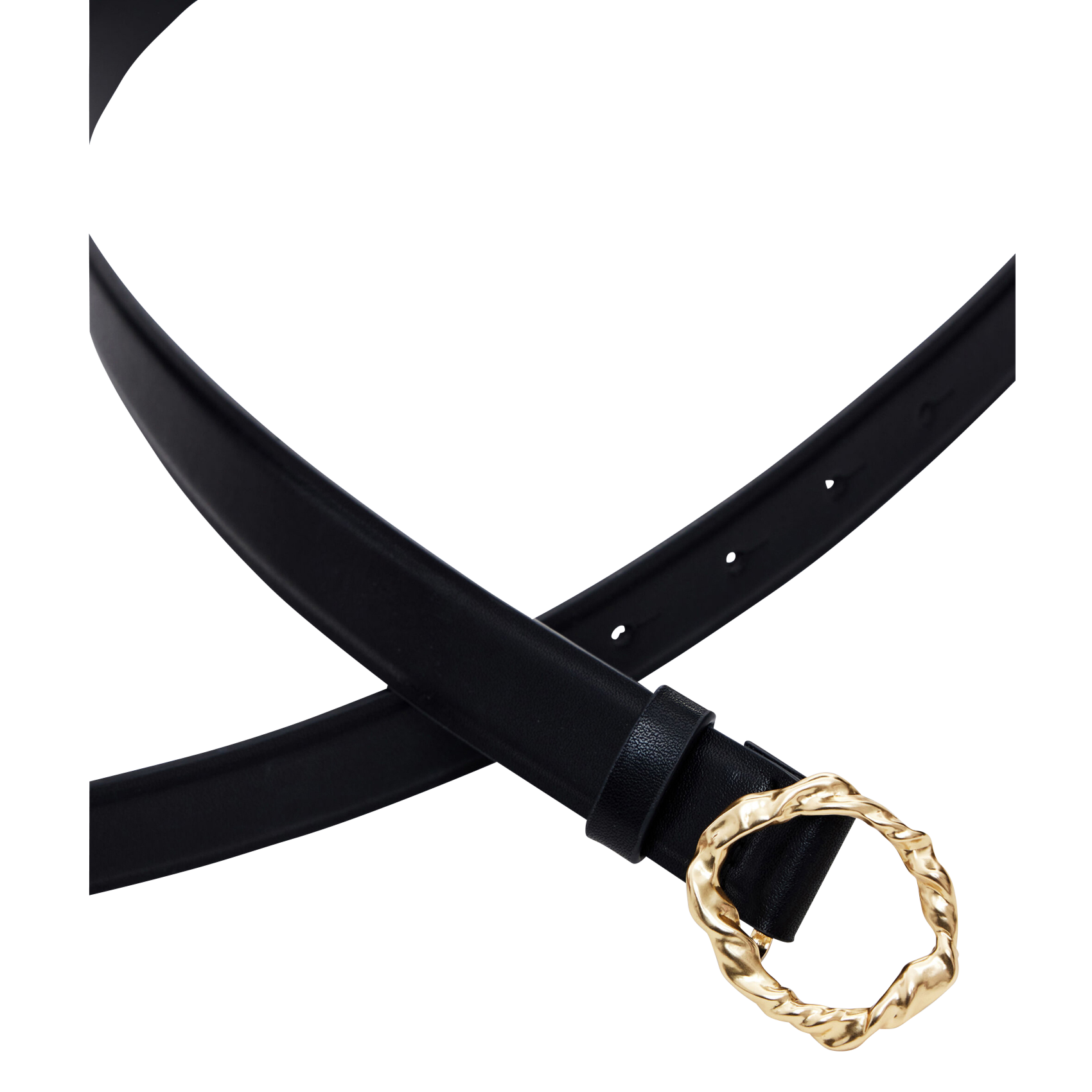 Ceinture en cuir mélangé | Noir