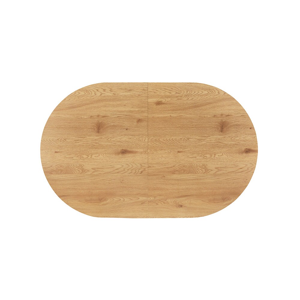 HOME DELUXE Esstisch Oval Ausziehbar AVENTI inkl. Sternfuß - 160 x 100 cm - versch. Farben - Light Oak