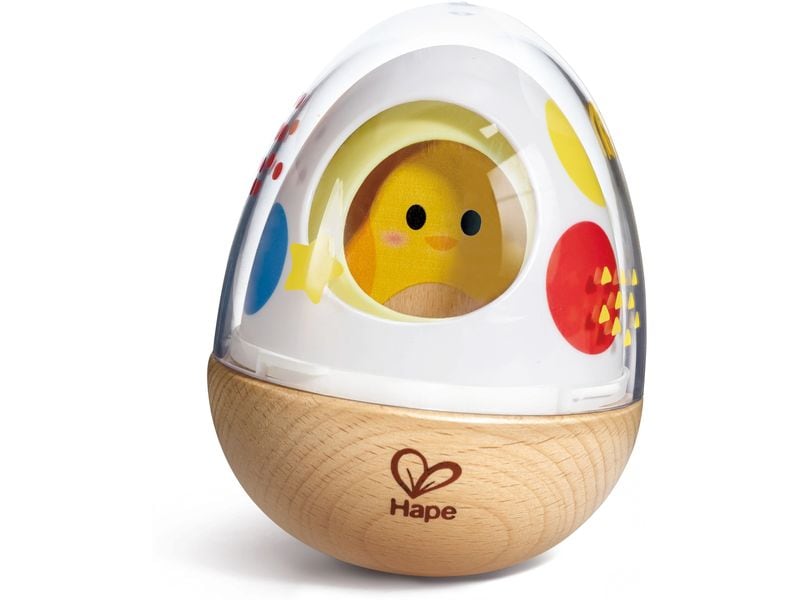 Hape Stehauf-Stapel-Ei Stapelspiel mit drei verschiedenen Eierschalen