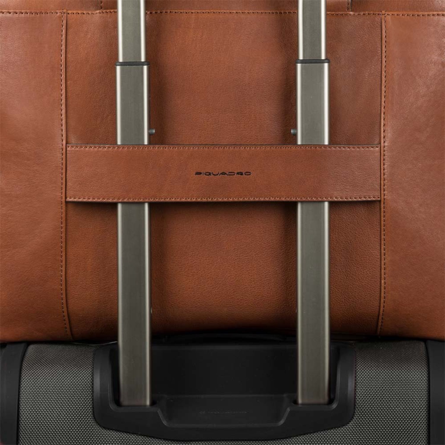 Piquadro Black Square Portfolio Computer Briefcase with iPad Compartment black