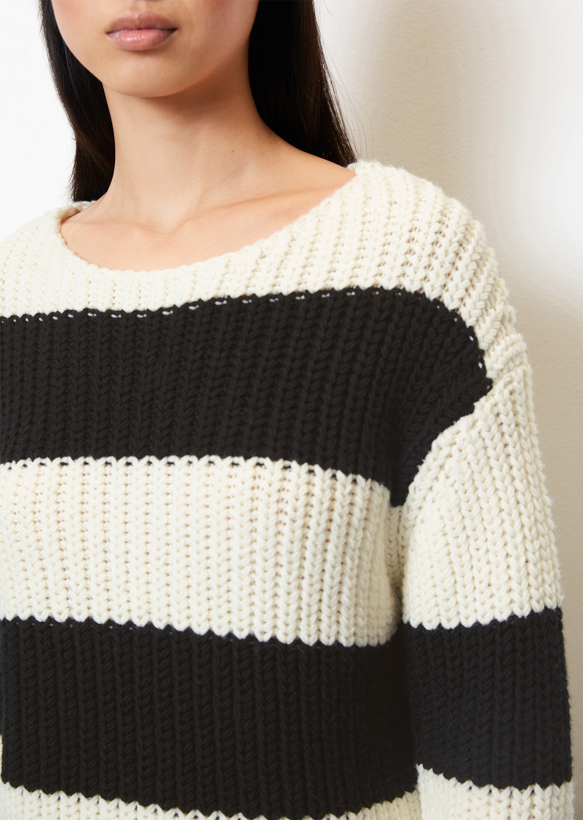Streifenpullover looseaus softer Schurwolle