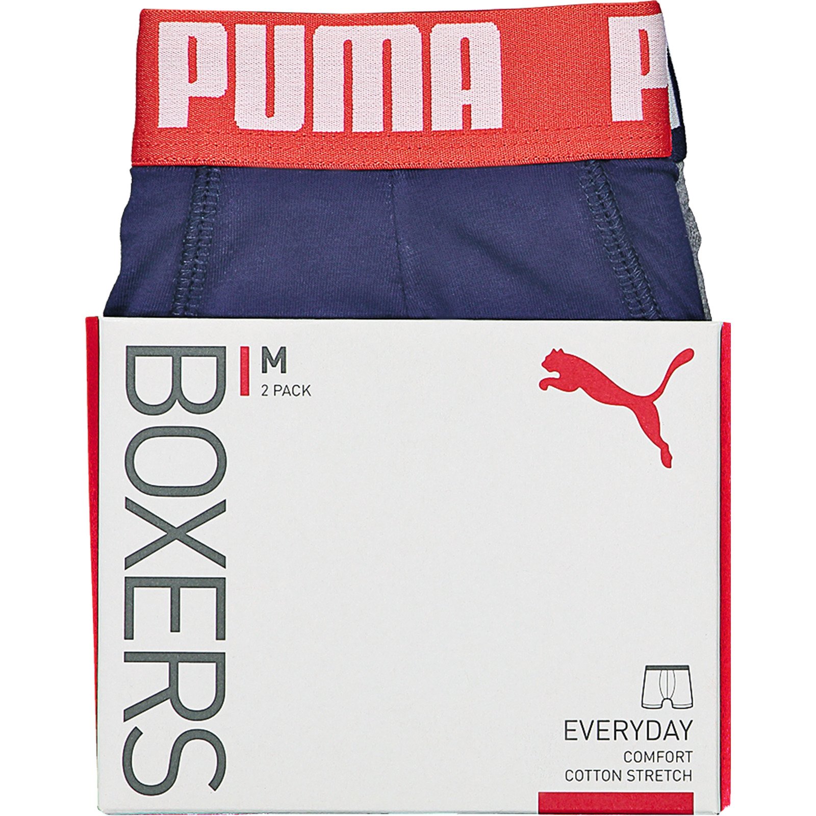 Puma Herren-Boxershorts Basic 2er Pack M, grau