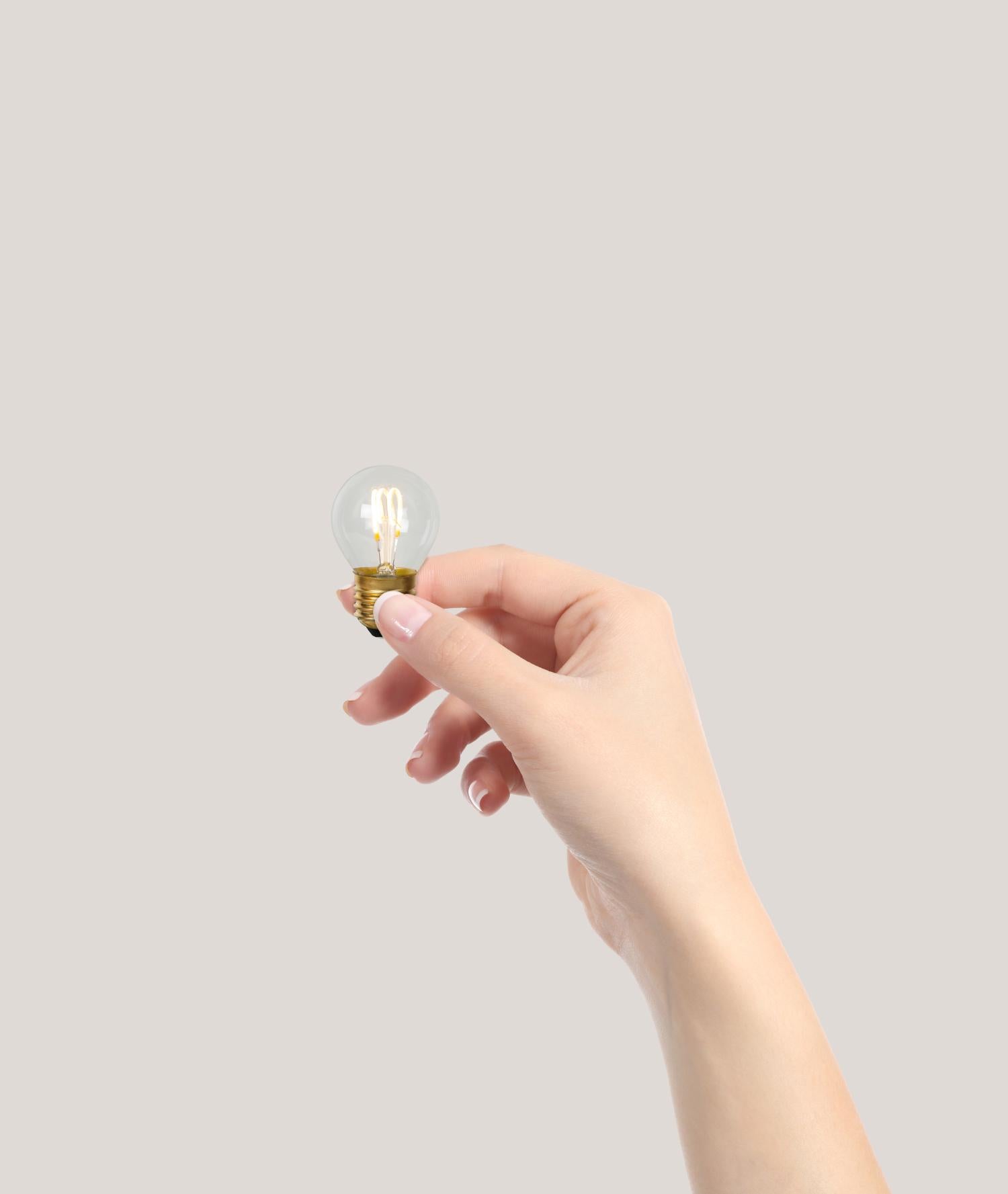 G45 LED Filament lichtbron E27 3W 2700K transparant dimbaar