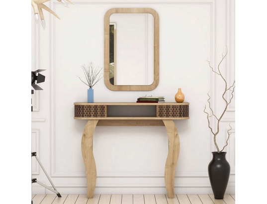 CONCEPT1 - Console Damla chêne 105 x 30 x h85cm