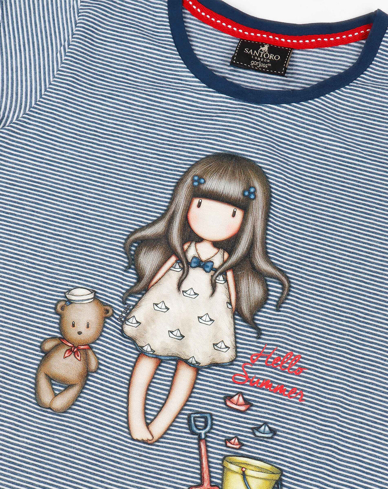 Santoro Gorjuss Chemise de nuit Hello Summer bleu marine