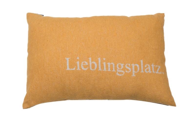 Kissenbezug Silveretta Lieblingsplatz 40 x 60 cm, GoldgelbKissenhülle mit Hotelverschluss
