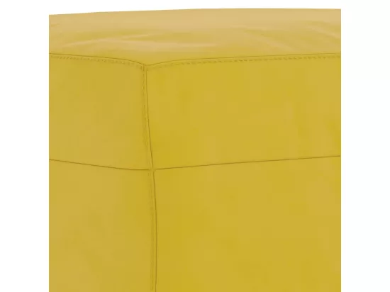 Ensemble de canapés 3 pièces avec coussins jaune velours