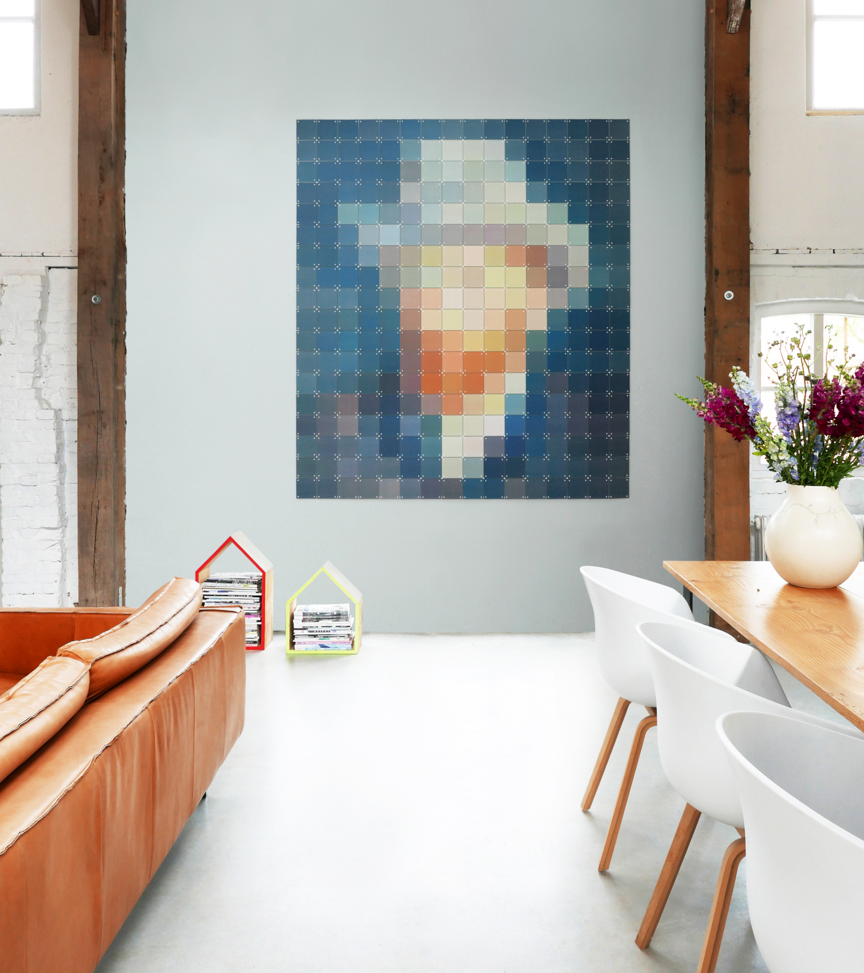 IXXI Pixel van Gogh Petrol 160 x 180 cm