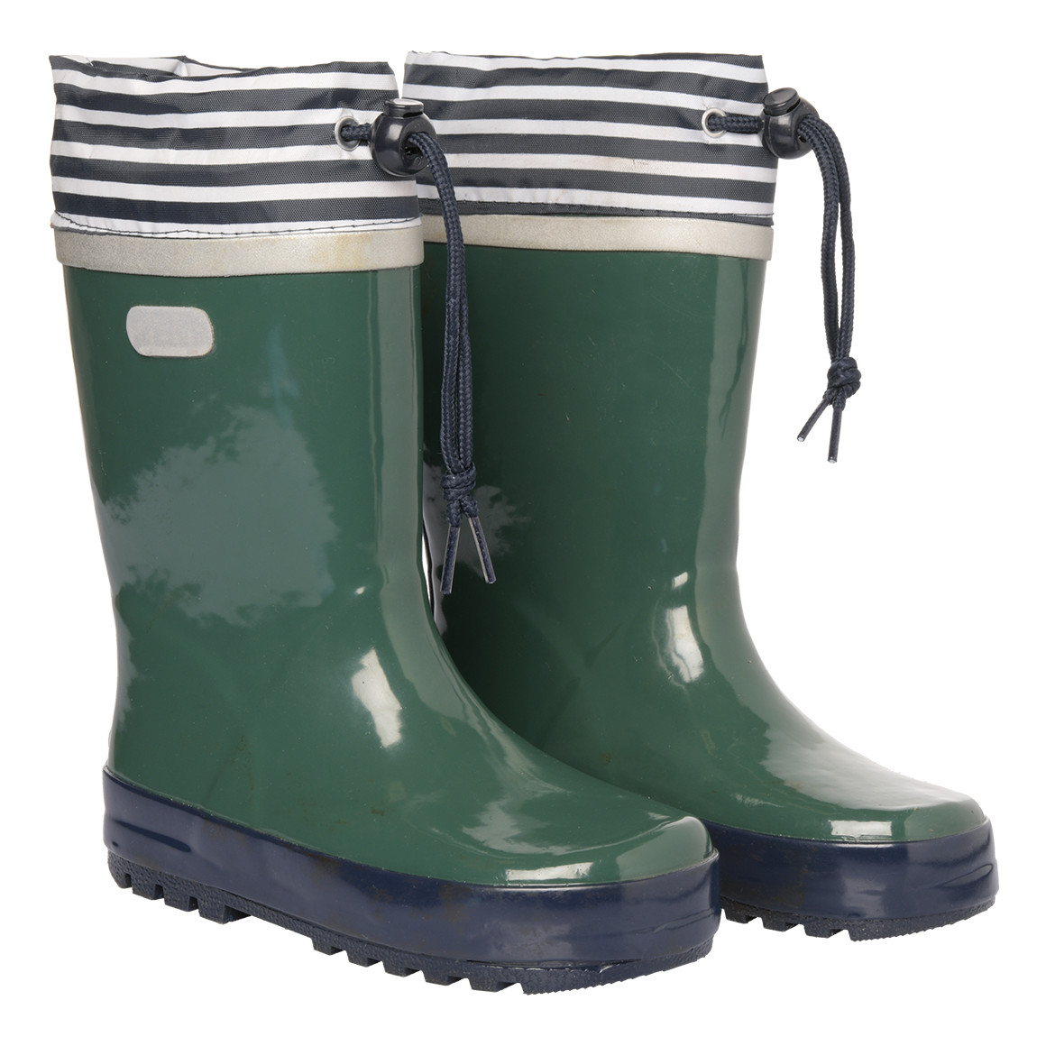 Topolino Kinder Gummistiefel mit Tunnelzug dunkelgrün