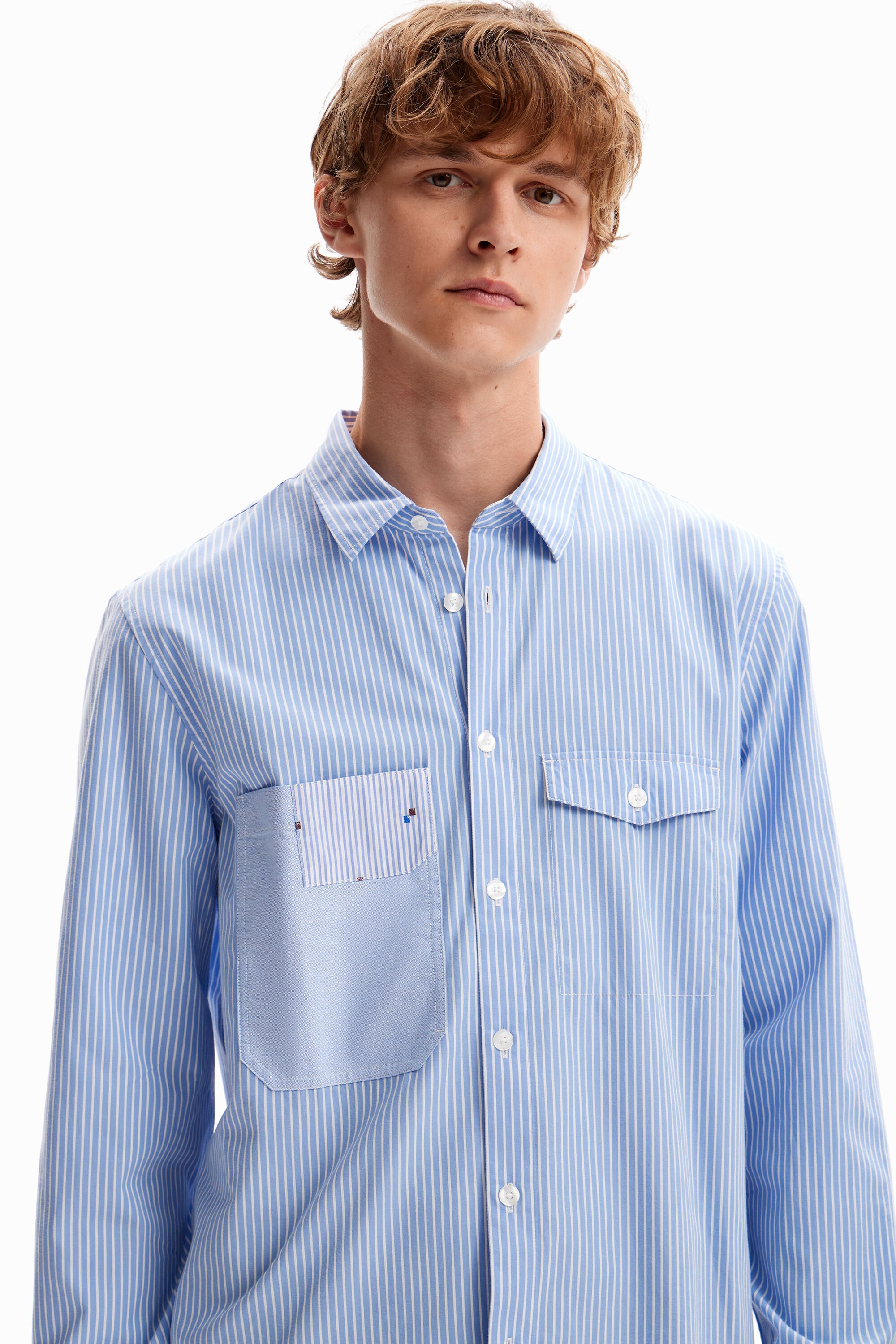 Chemise rayures poches