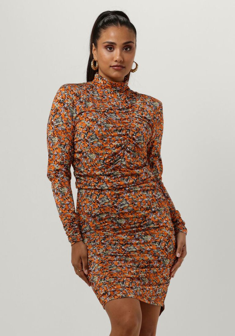 GESTUZ oranje gestuz mini jurk odagz short dress