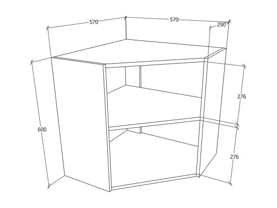 Armoire de cuisine d'angle Armoire suspendue Esilo
