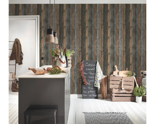 Vliesbehang 9086-12 Best of Wood'n Stone hout 3 bruin