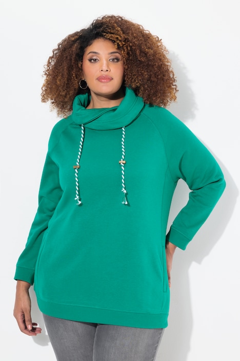 Sweatshirt, weiter Stehkragen, Taschen, Raglan-Langarm