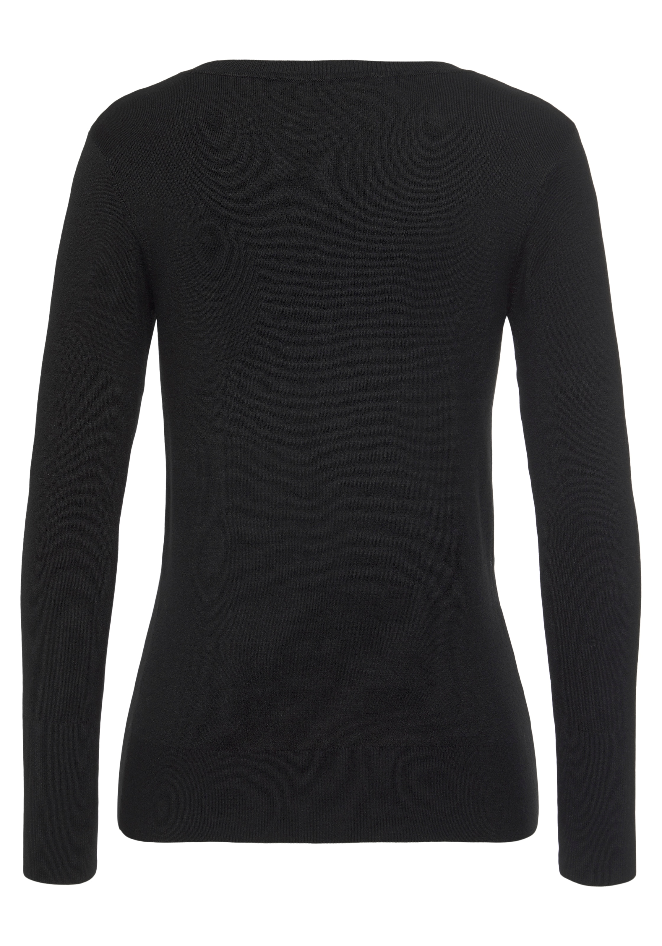 Vivance V-Ausschnitt-Pullover in taillierter Form, weicher Strickpullover, Basic, klassisch