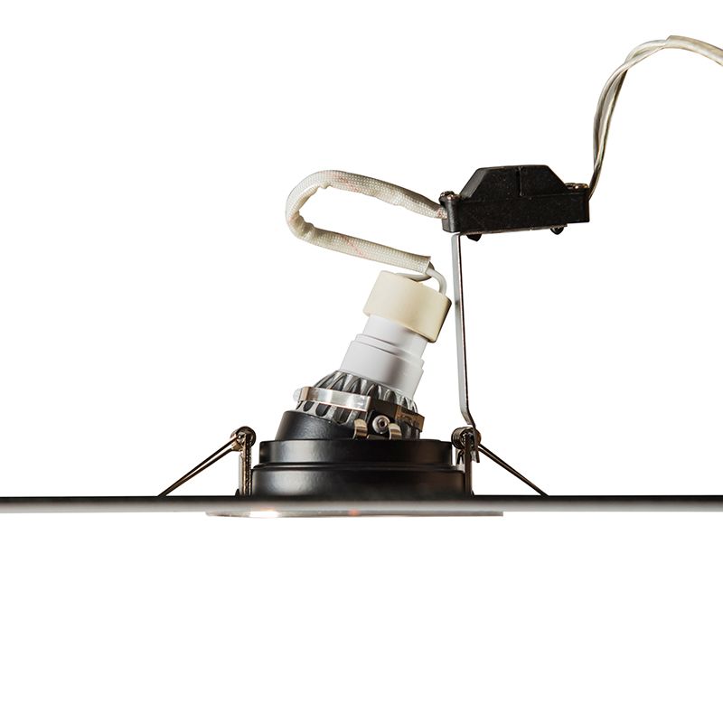 Set van 5 moderne inbouwspots staal - Rondoo