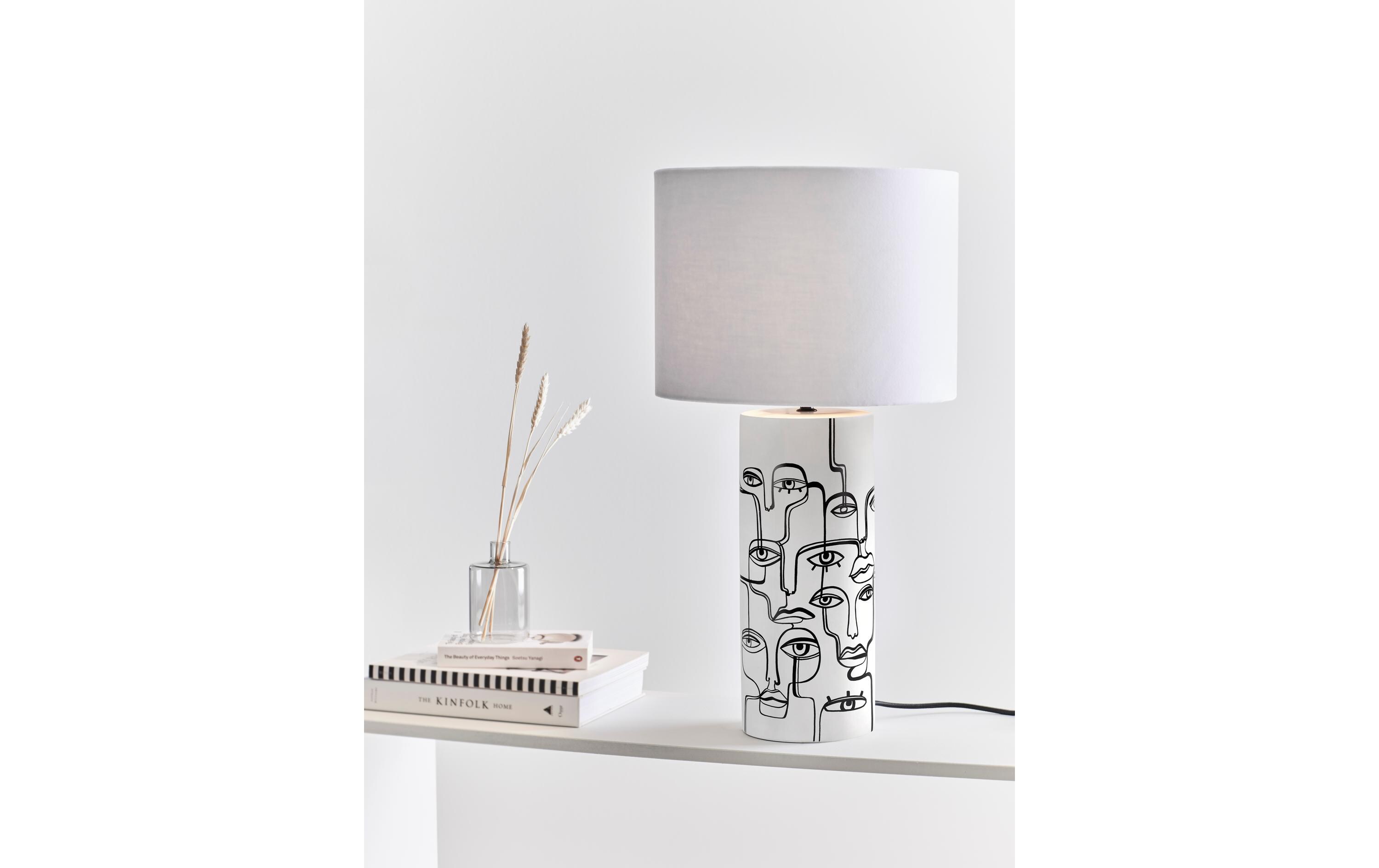 Tischleuchte Family 1L, E27, 60 W, Weiss<br>Wohnraumleuchte