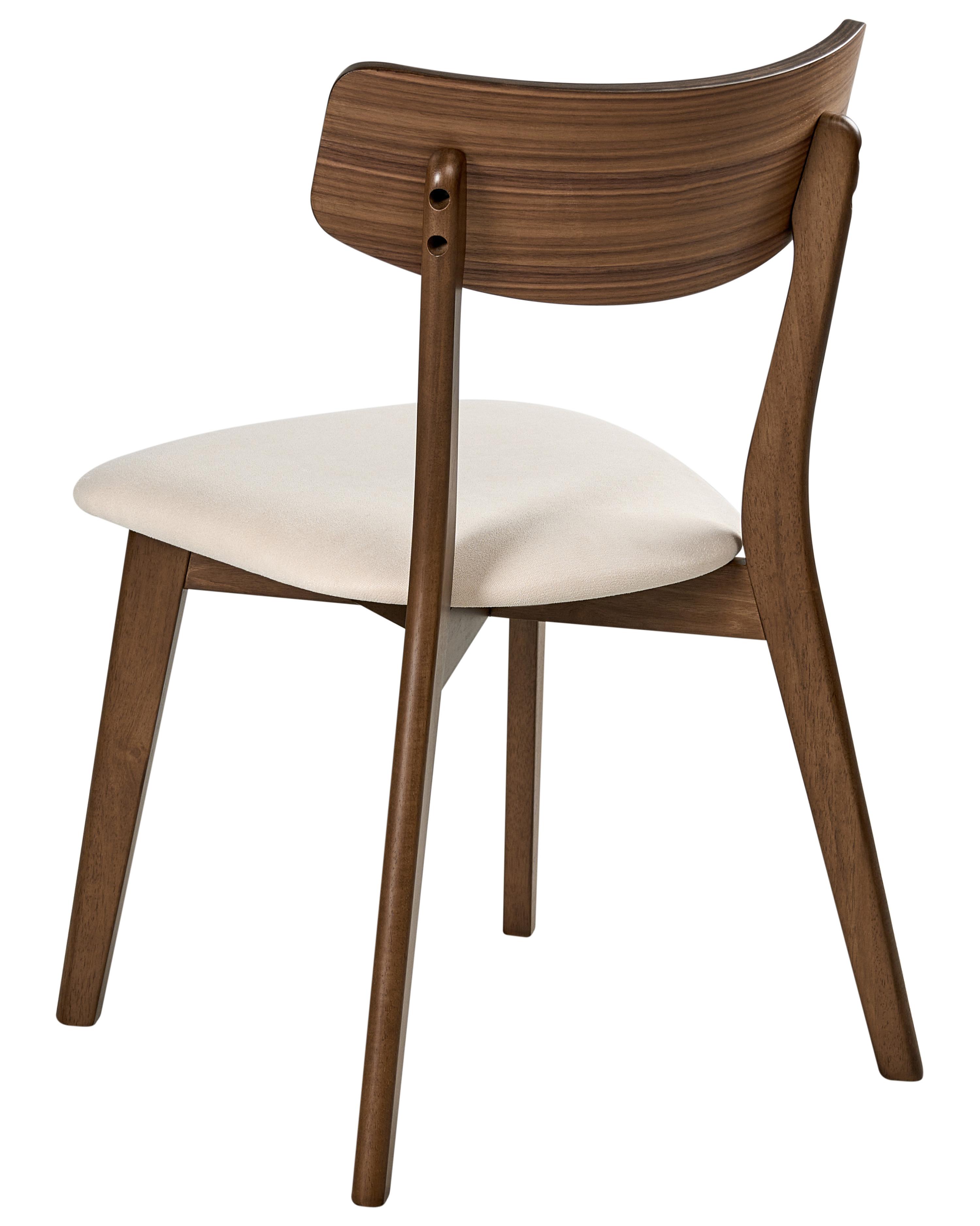 Set van 2 eetkamerstoelen HOPE Hout Gebroken wit/donkerbruin