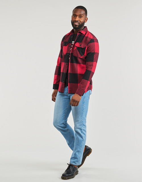 Jack & Jones - JJEDARREN BUFFALO OVERSHIRT LS - Rouge