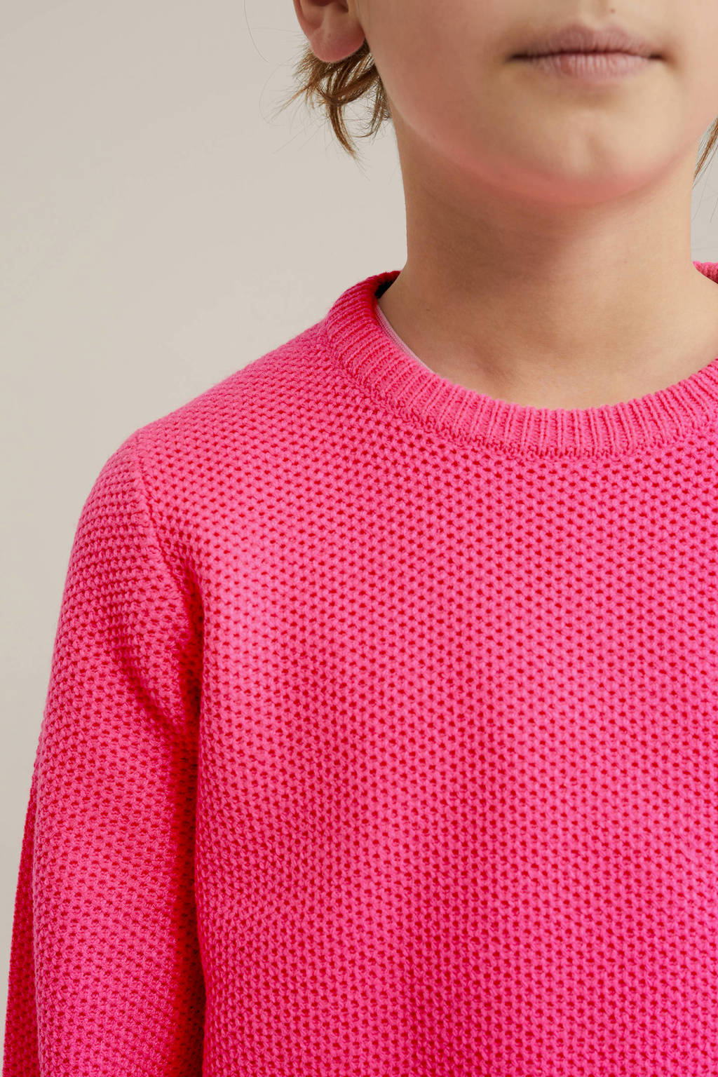 WE Fashion gebreide trui roze