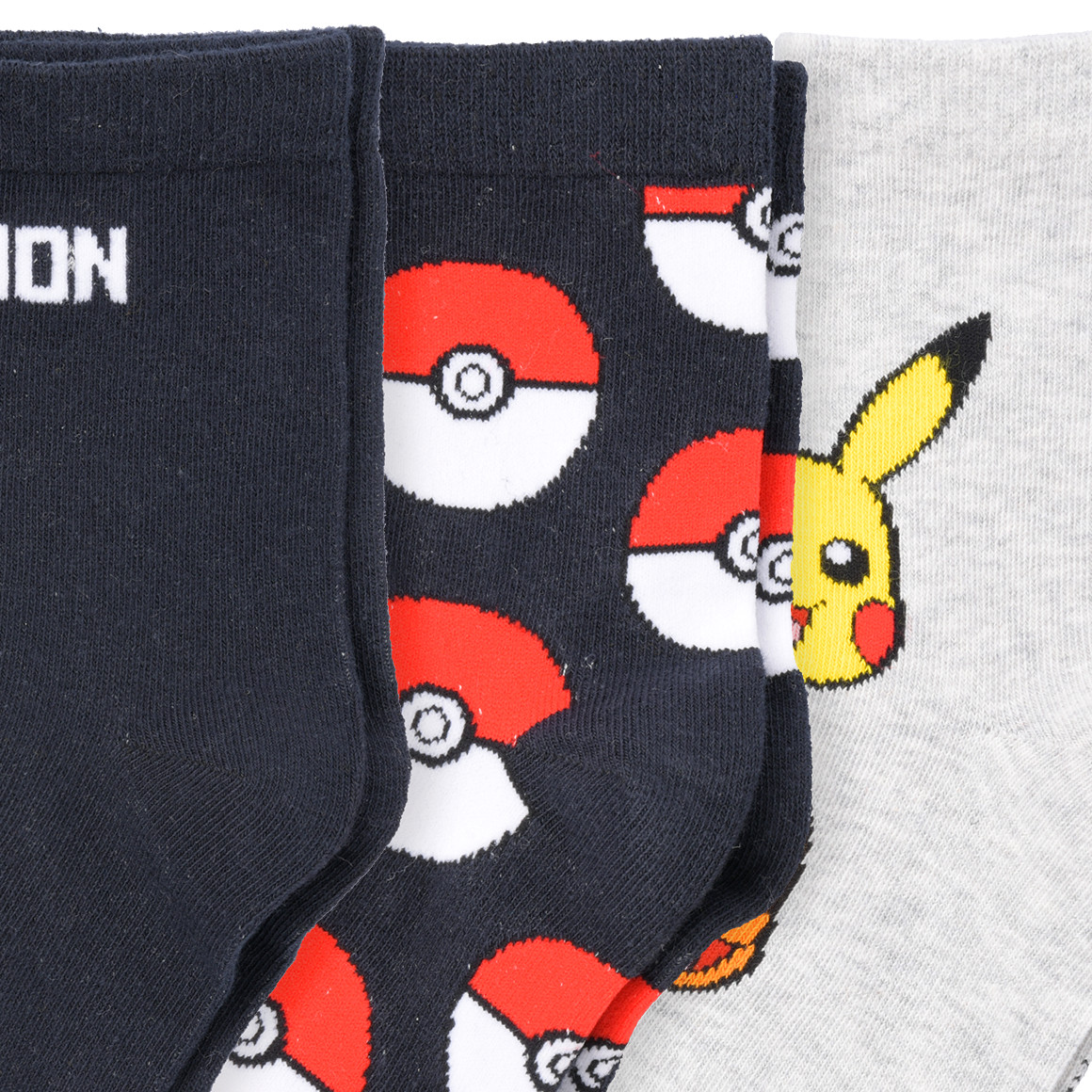 Topolino 3 Paar Pokémon Socken im Set dunkelblau / hellgrau