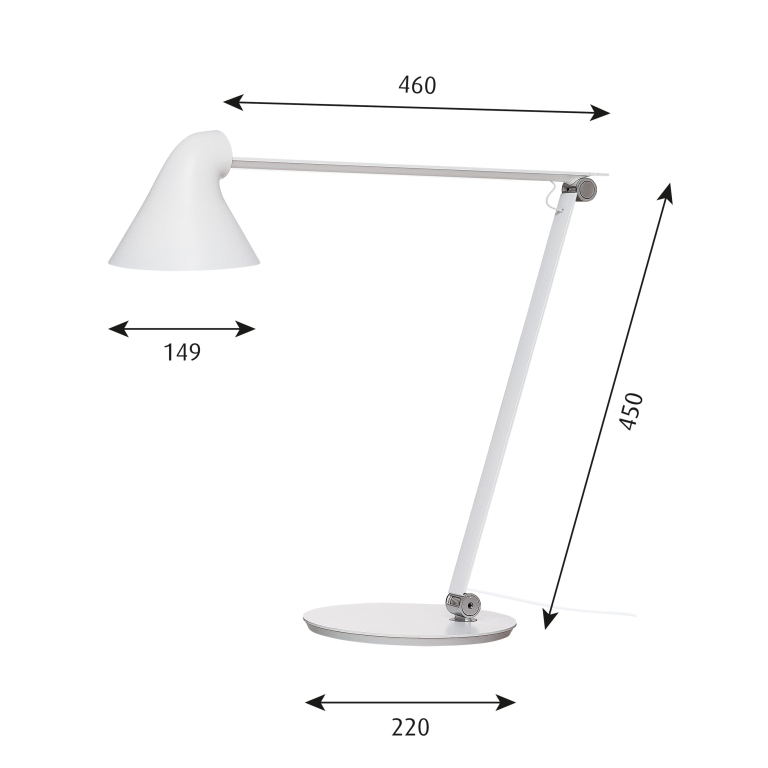 Louis Poulsen NJP bureaulamp LED 2700K zwart