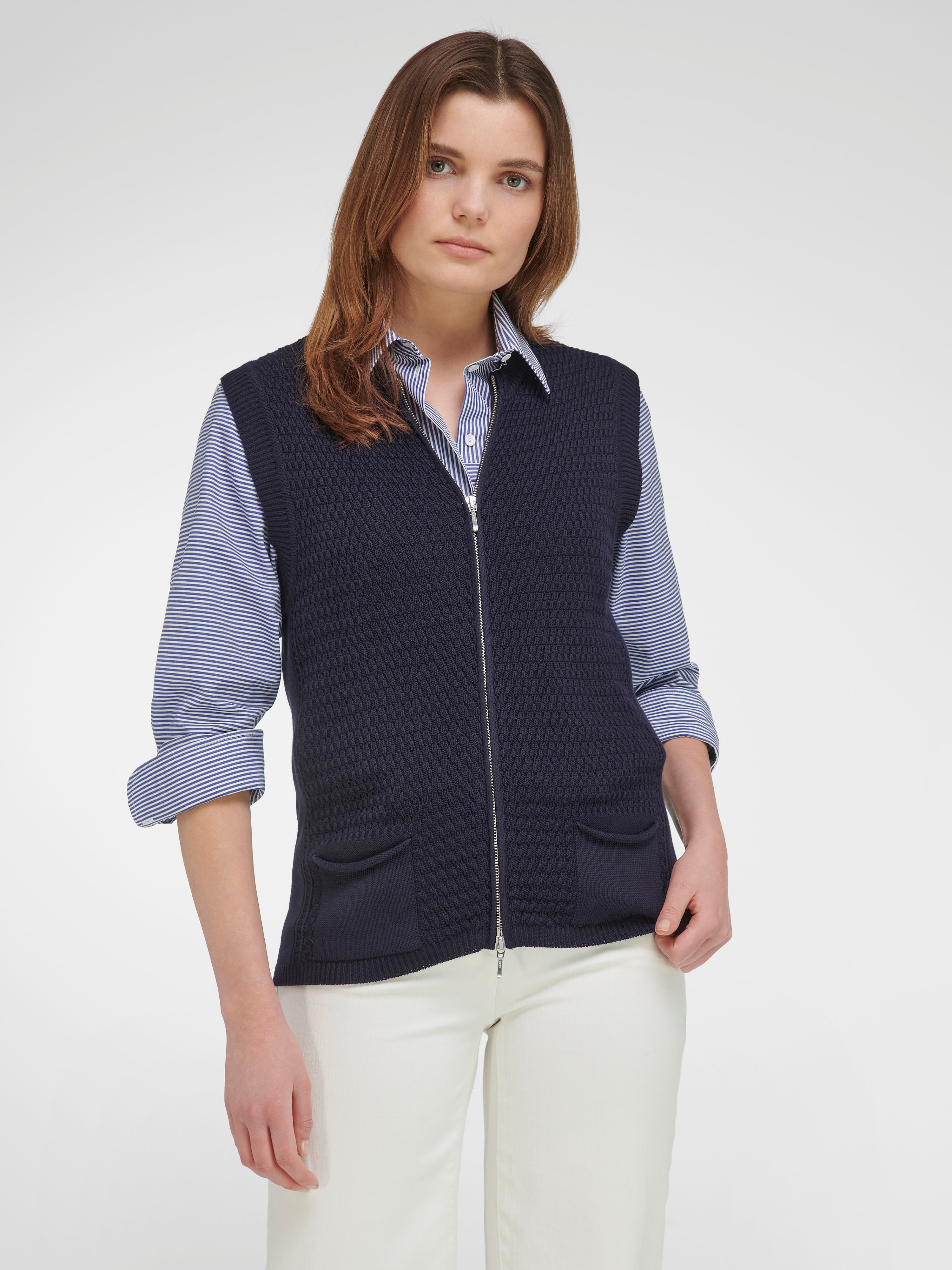 Strickweste aus 100% Baumwolle Supima