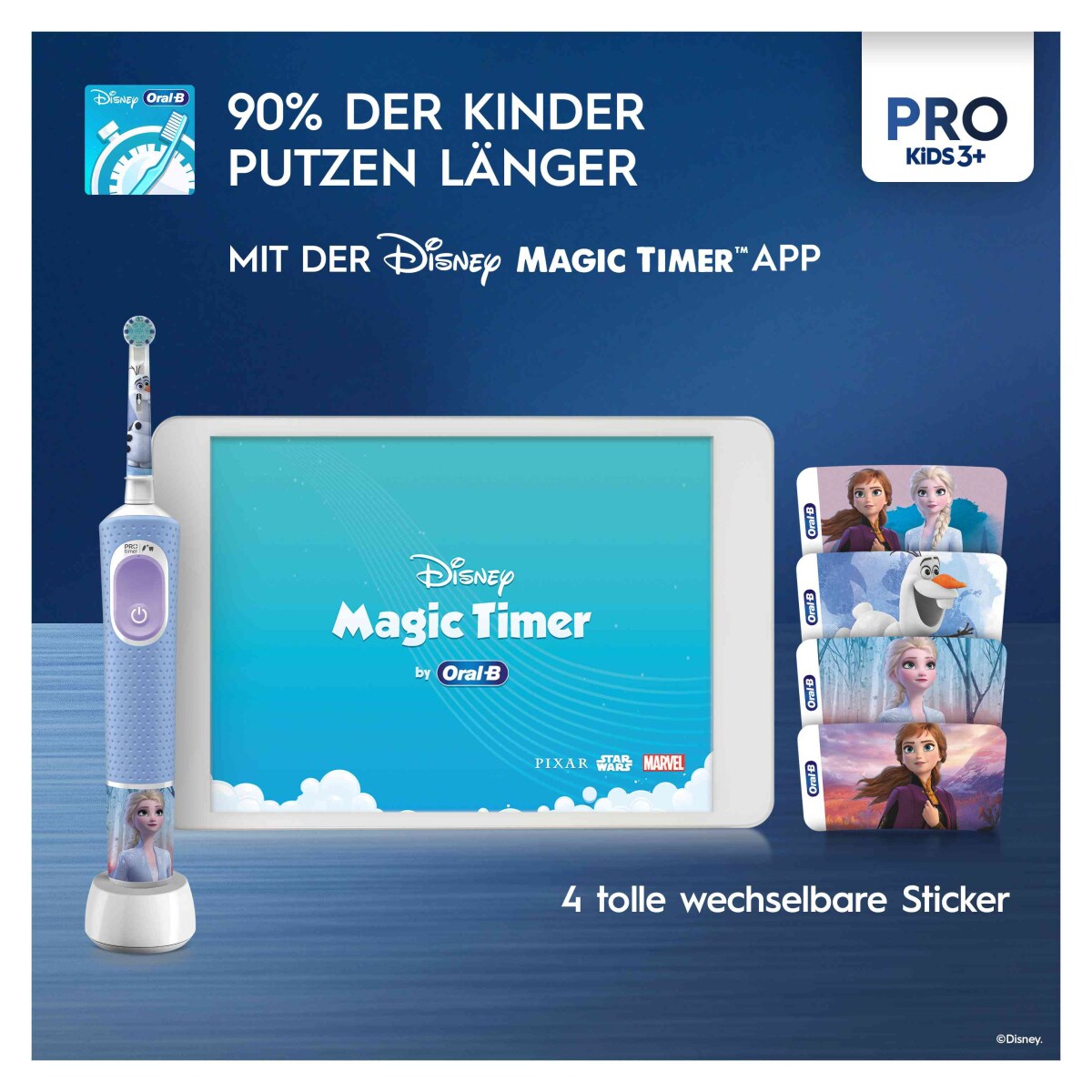 Oral-B Vitality Pro 103 Elektrische Zahnbürste Kids Frozen mit Reiseetui