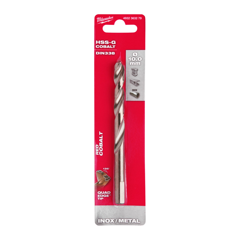 Milwaukee metaalboor HSS-GC RED Cobalt 10x133mm
