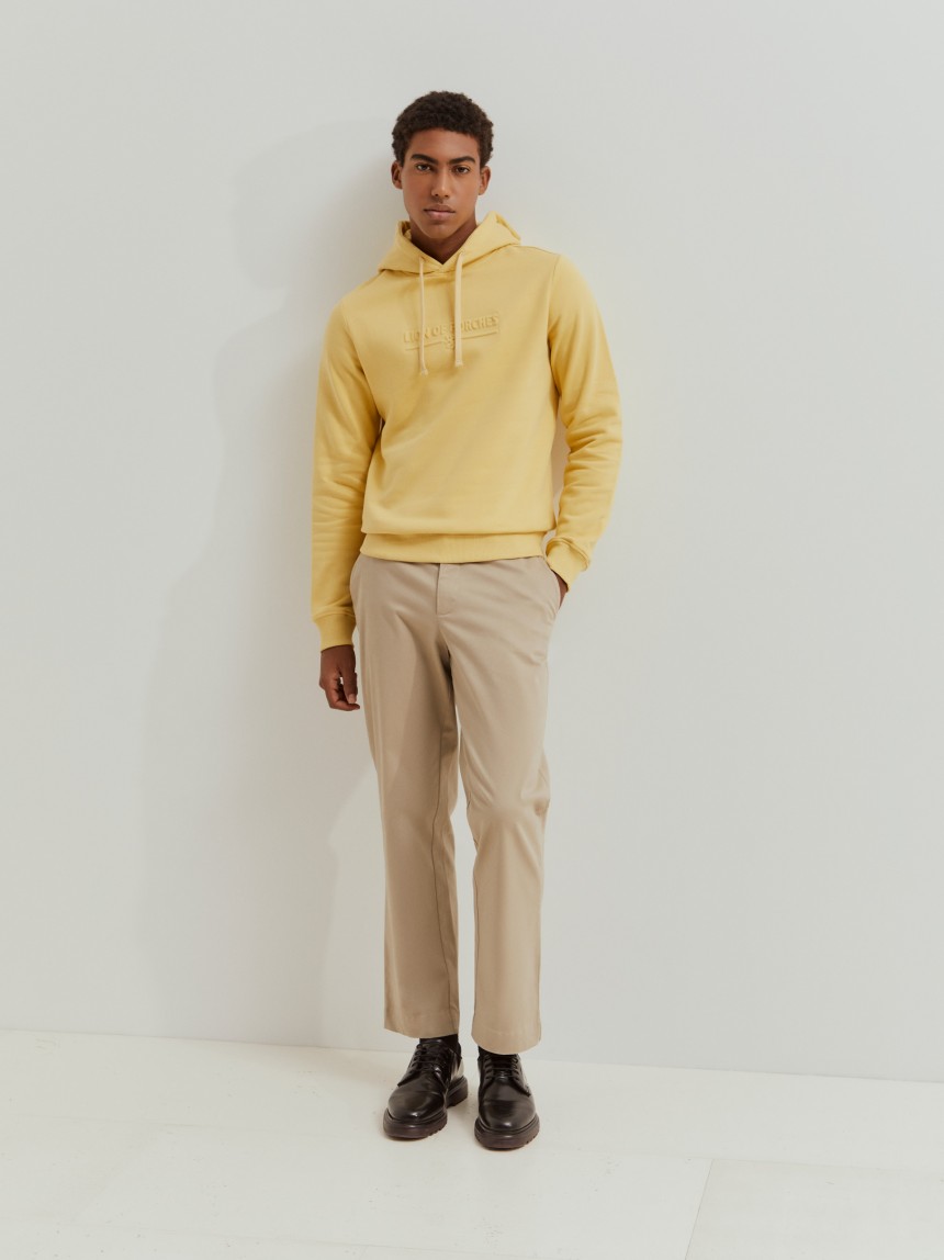 Sweatshirt de algodão com capuz