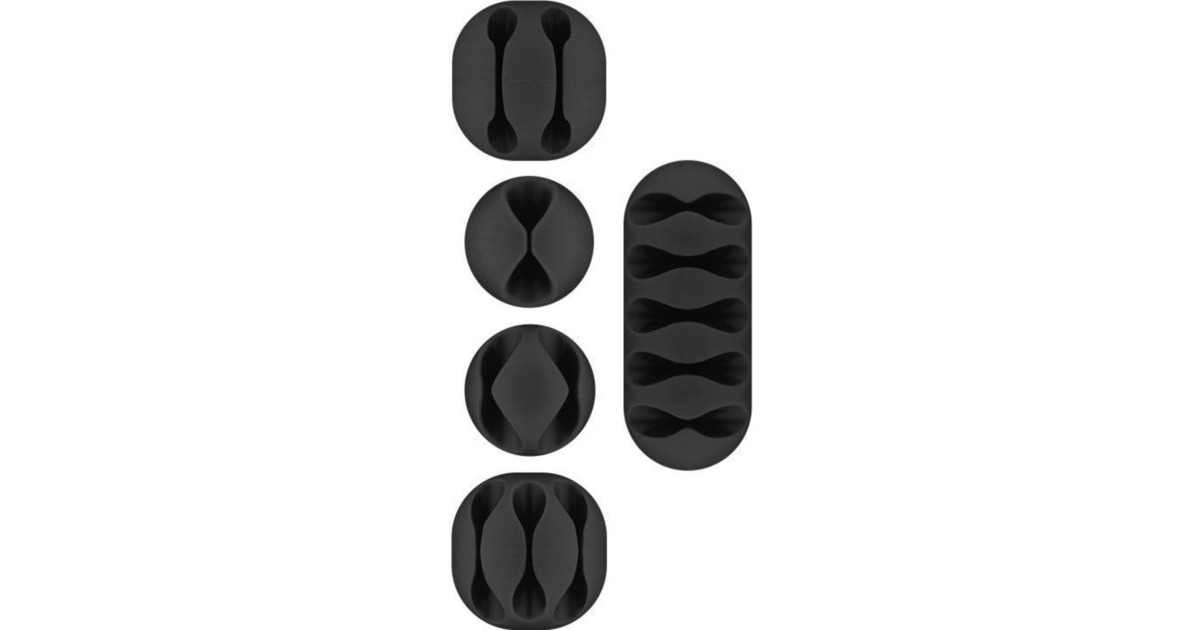 goobayKabel Management Set kabelgeleiding  (Zwart, 5 stuks)