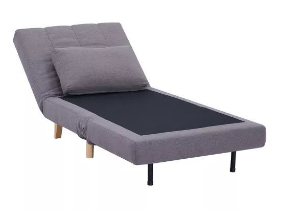 Fauteuil convertible en tissu gris STREVI