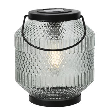 Solar lantaarn glas Ø16 cm in 3 kleuren
