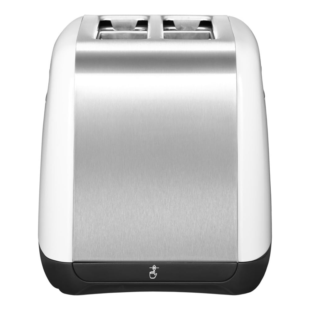 KitchenAid 5KEK1222EWH Classic Bouilloire Blanc 1,25 L + 5KMT2115EWH Classic Grille-pain avec 2 tranches Blanc 1,8 Kg : Cuisine et Maison