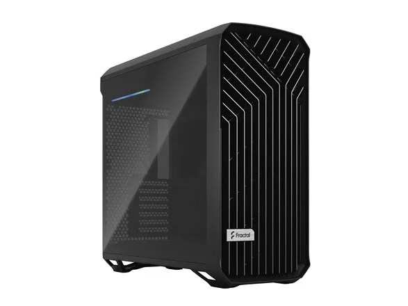 Fractal Design Torrent Compact - Tower - udvidet ATX - ingen strømforsyning (ATX) - sort TG mørk tone - USB/Lyd