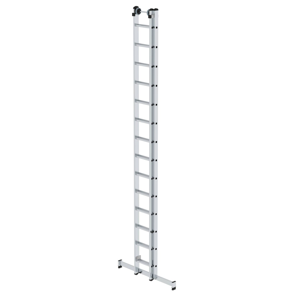 PROREGAL 2-delige sportschuifladder met dwarsbalk, 2 x 14 sporten