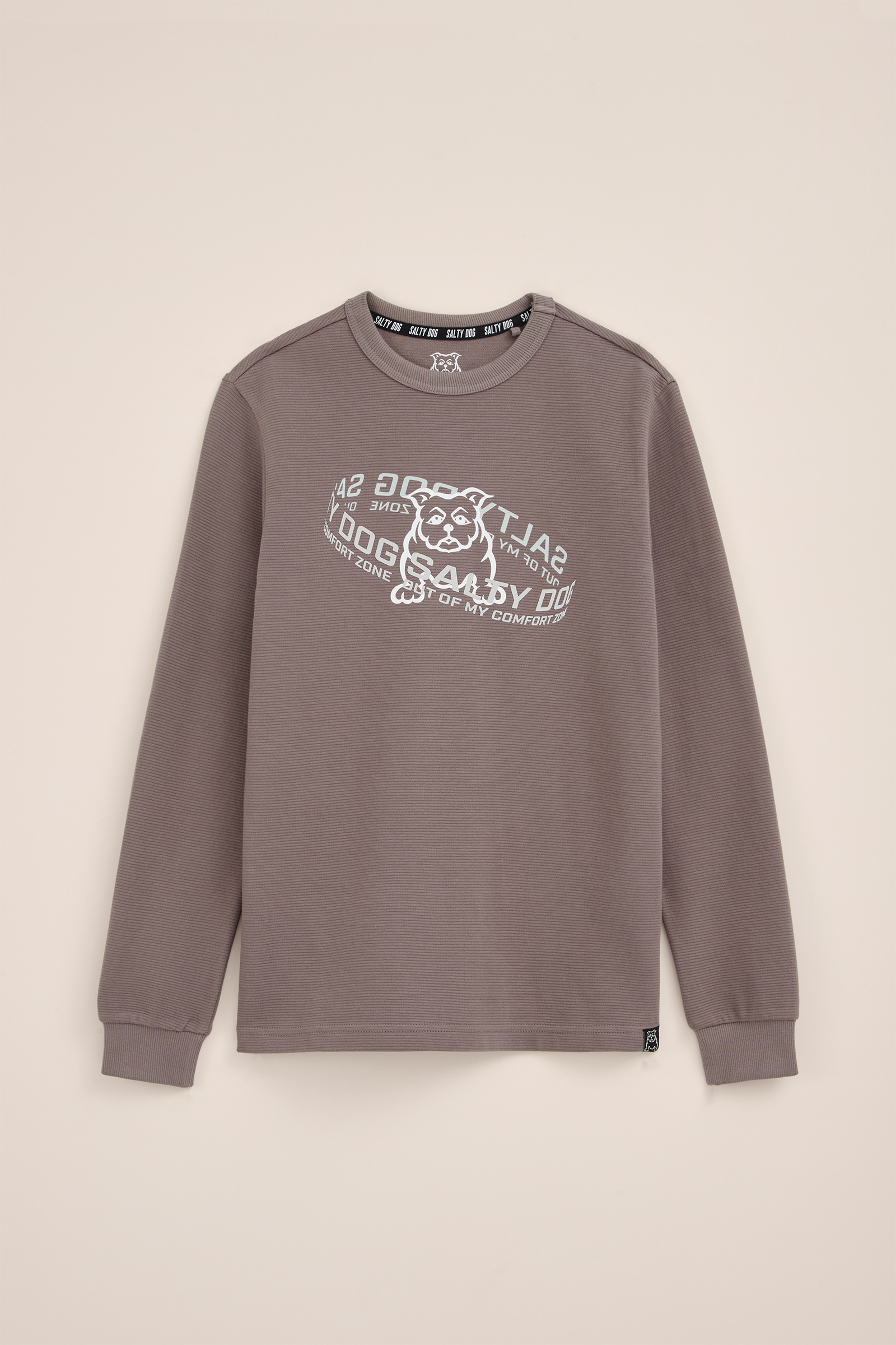 Jongens T-shirt met structuur Salty Dog Donkergrijs