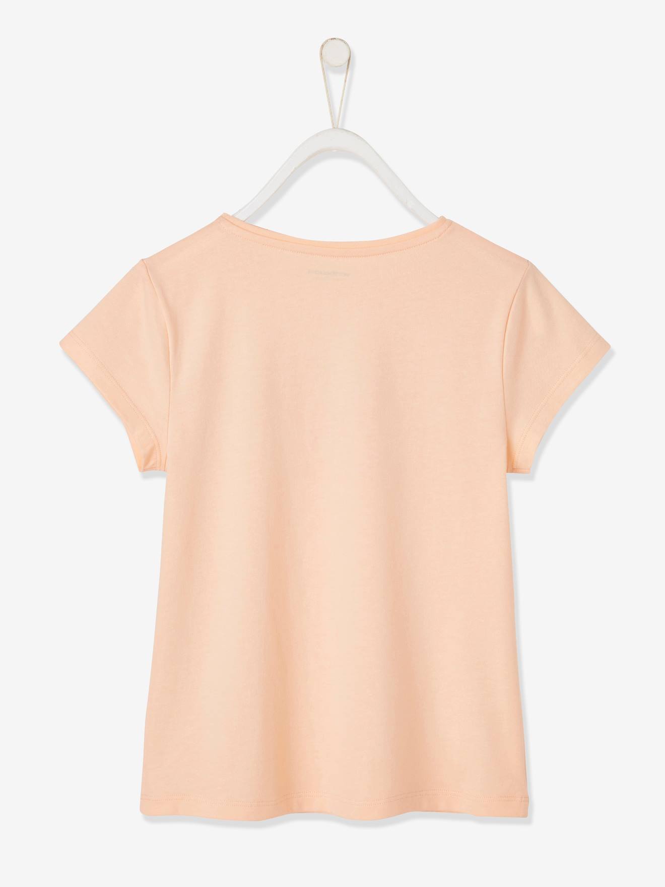 Camiseta infantil com mensagem divertida, lisa, rosa claro.
