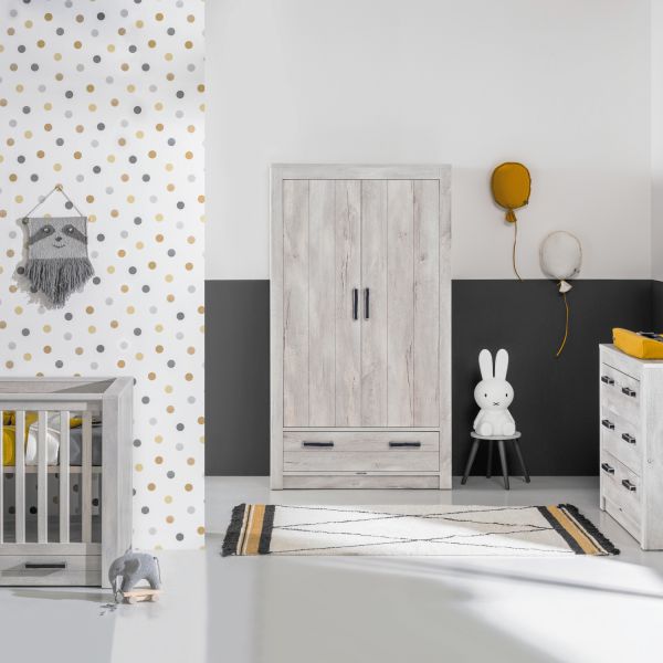 Kidsmill Sem Nautic Babykamer Grijs | Bed 60 x 120 cm   Commode