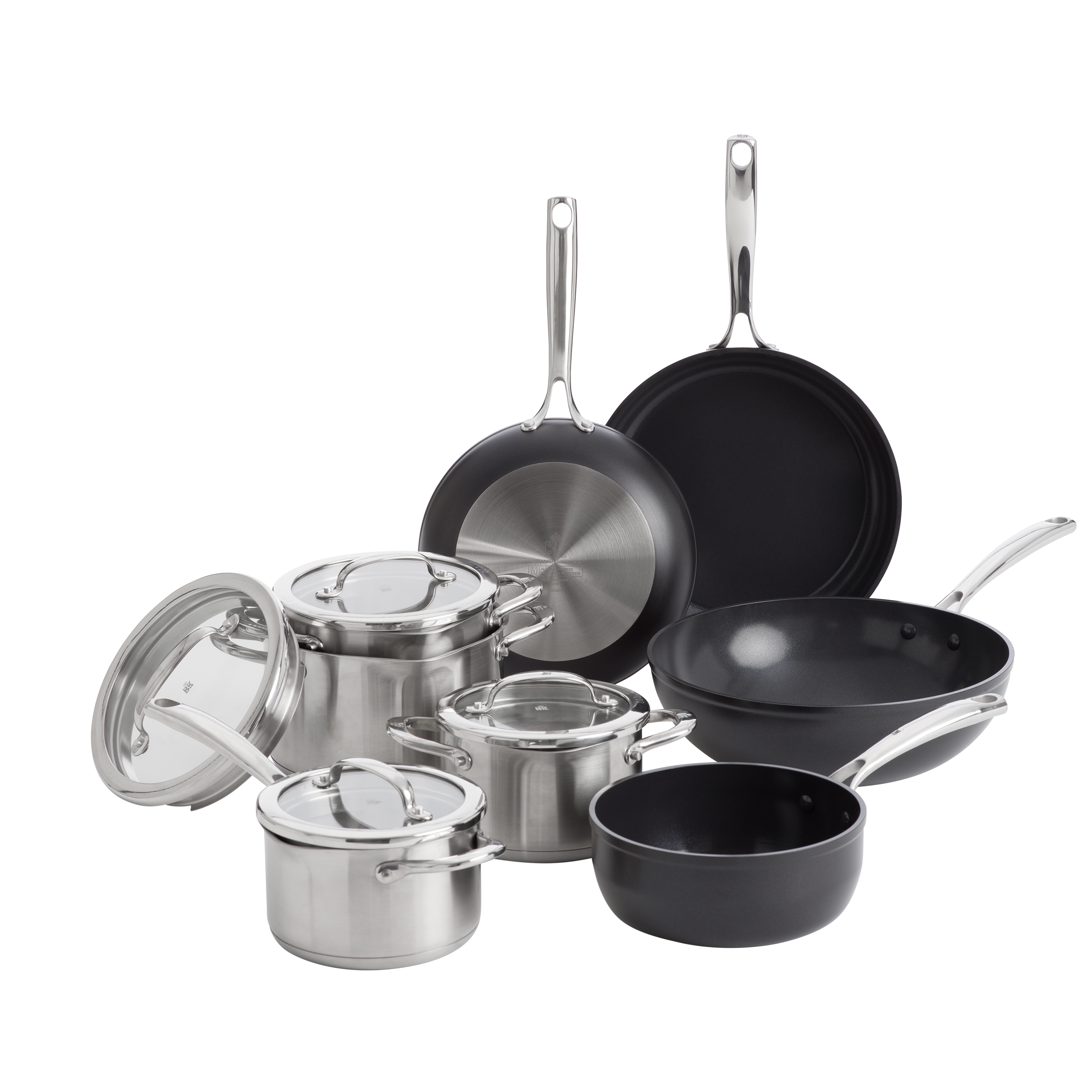 Twist RVS 4-delige set   Superior Ceramic 4-delige pannen set