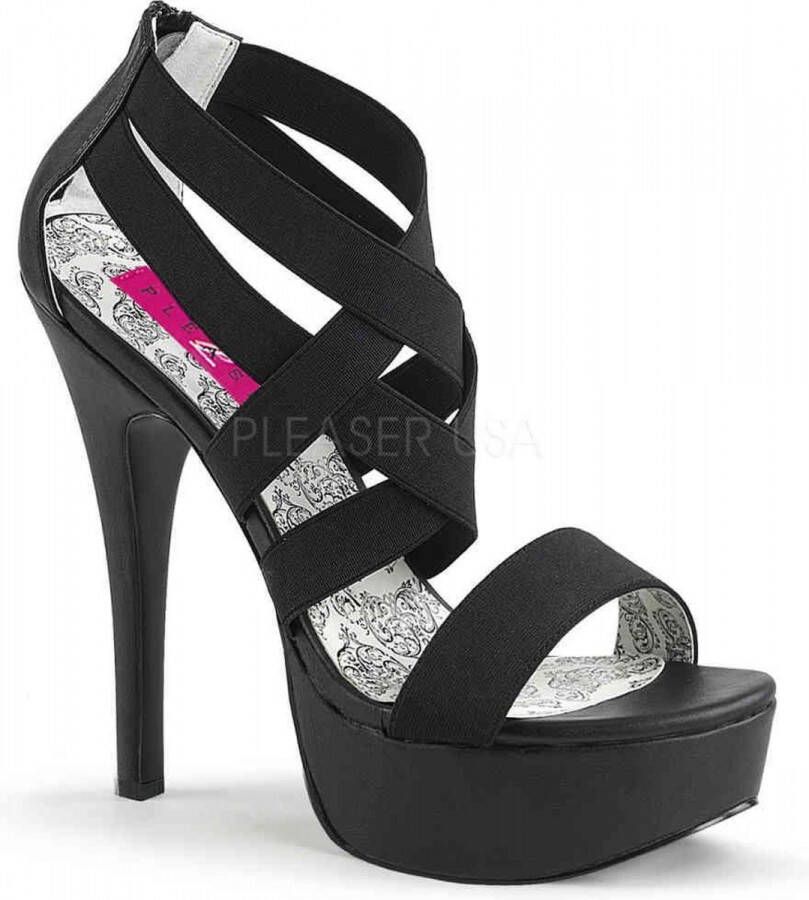 Pleaser Pink Label Hoge hakken TEEZE-47W Zwart