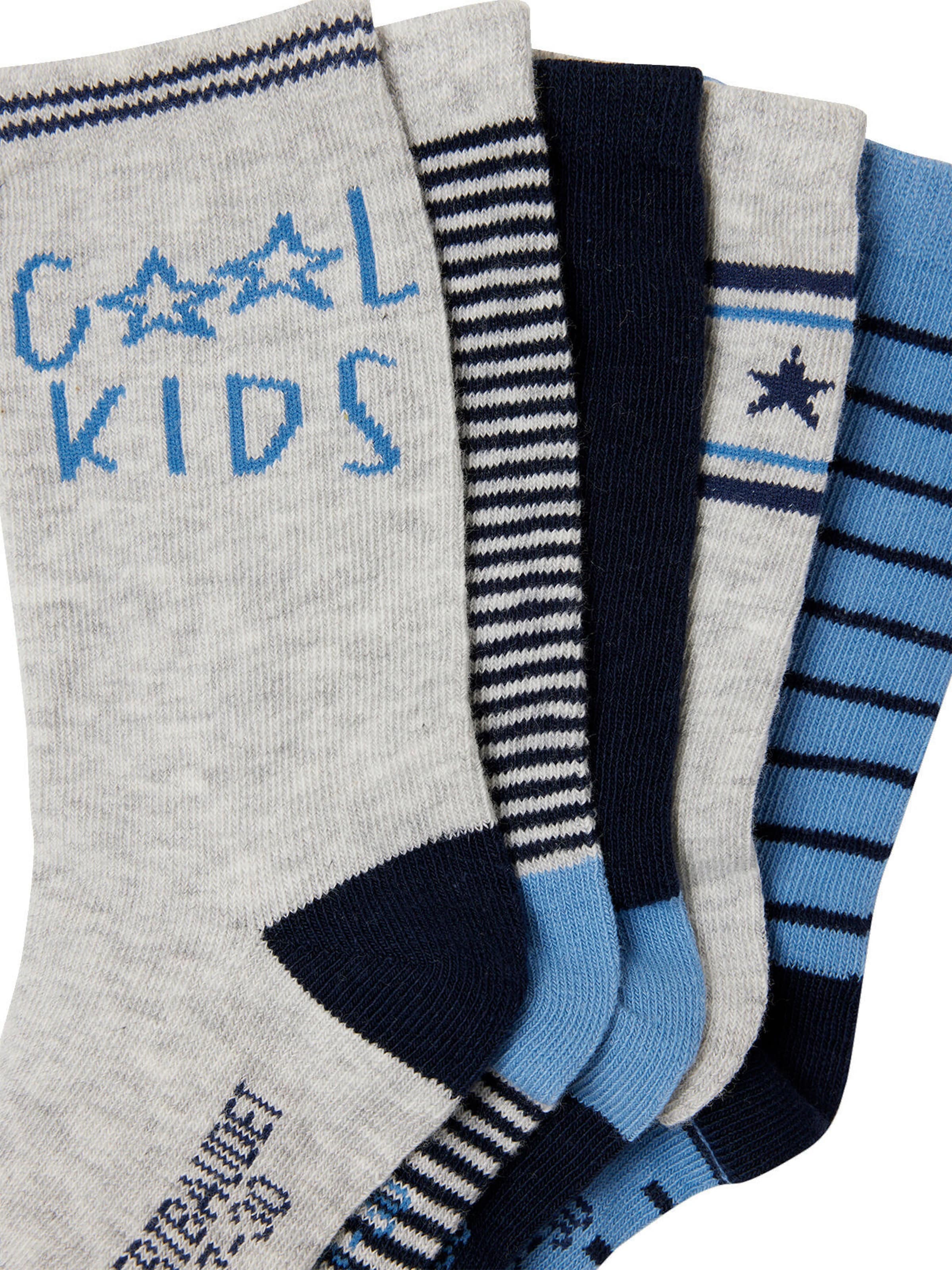 Vertbaudet 5er-Pack Jungen Socken COOL KIDS azurblau