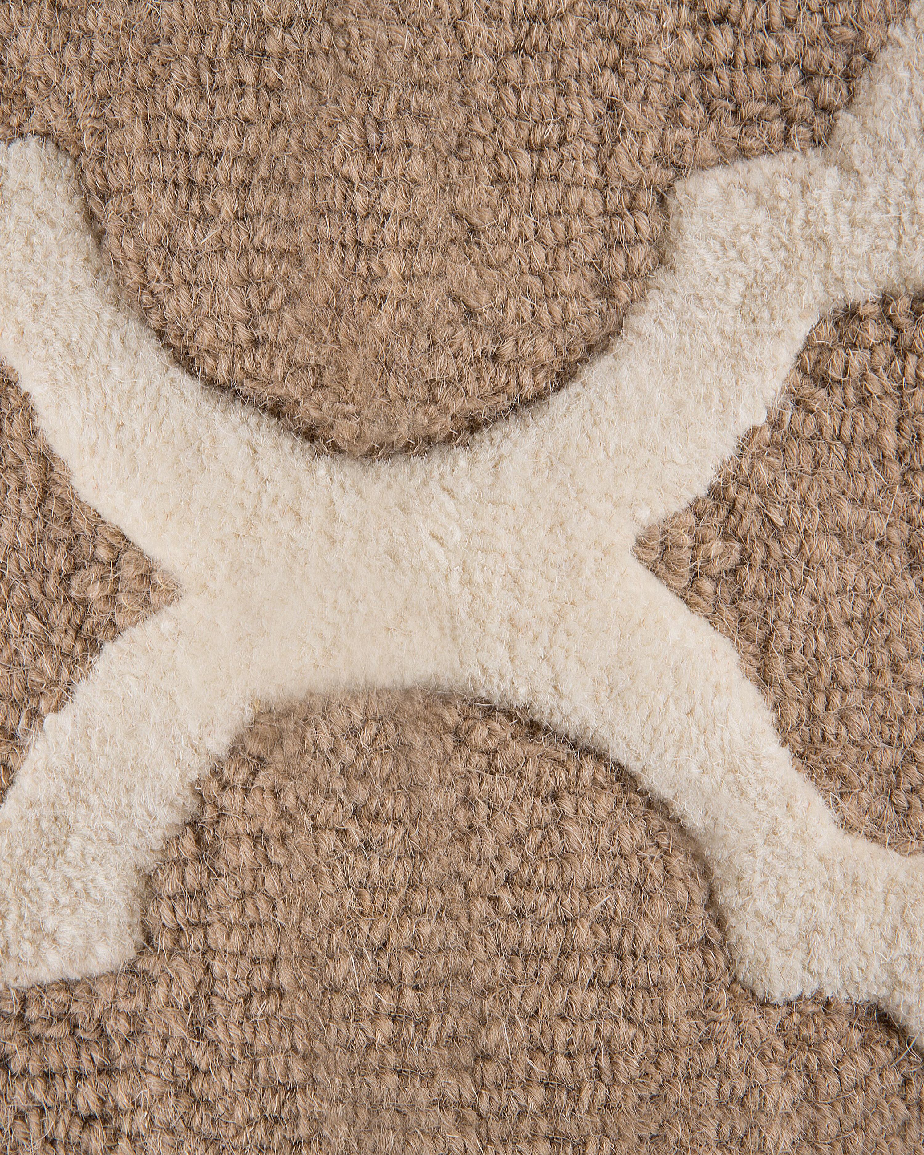 Vloerkleed ERBAA Beige 80 x 150 cm Wol
