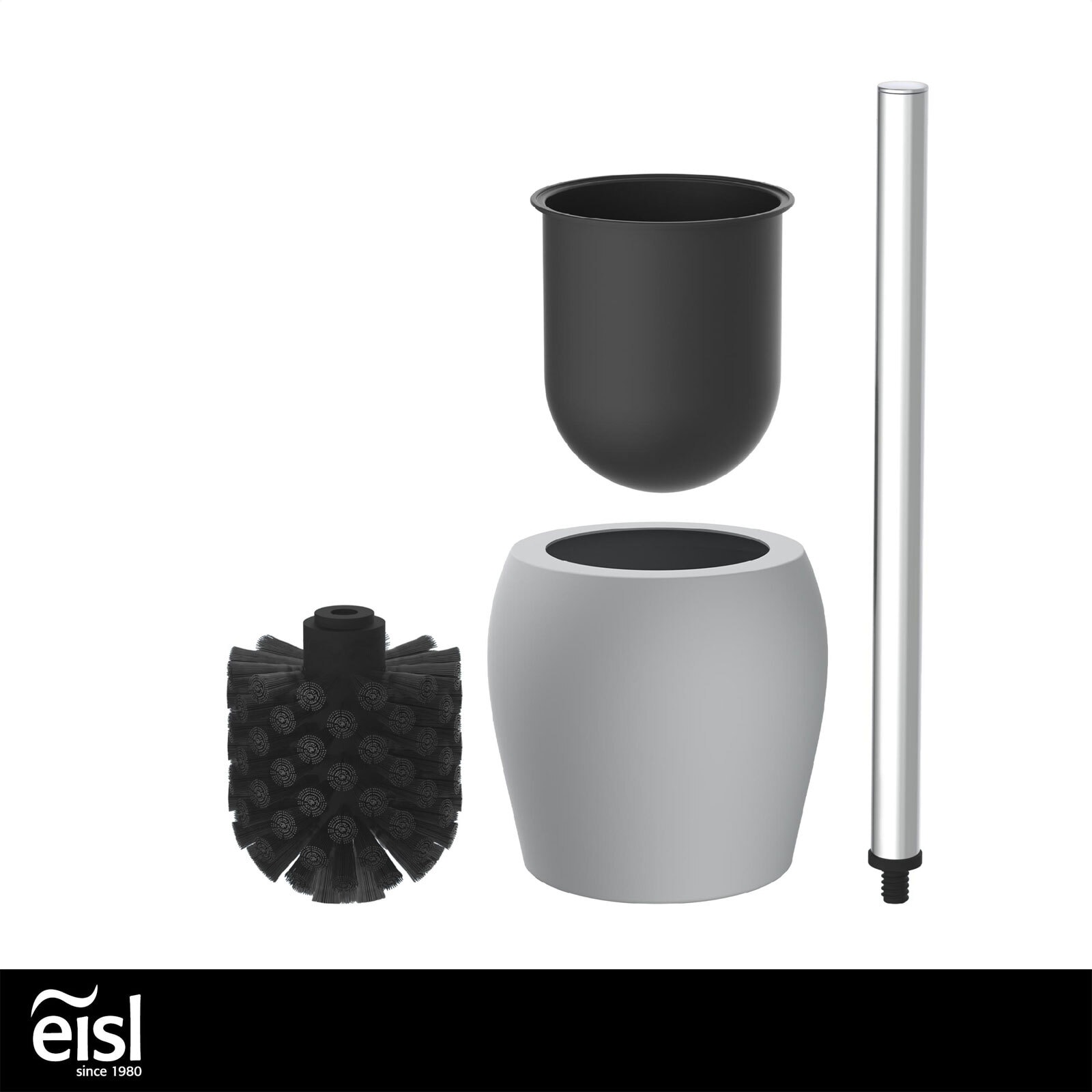 eisl WC-Bürstenhalter grau 12x38x12 cm