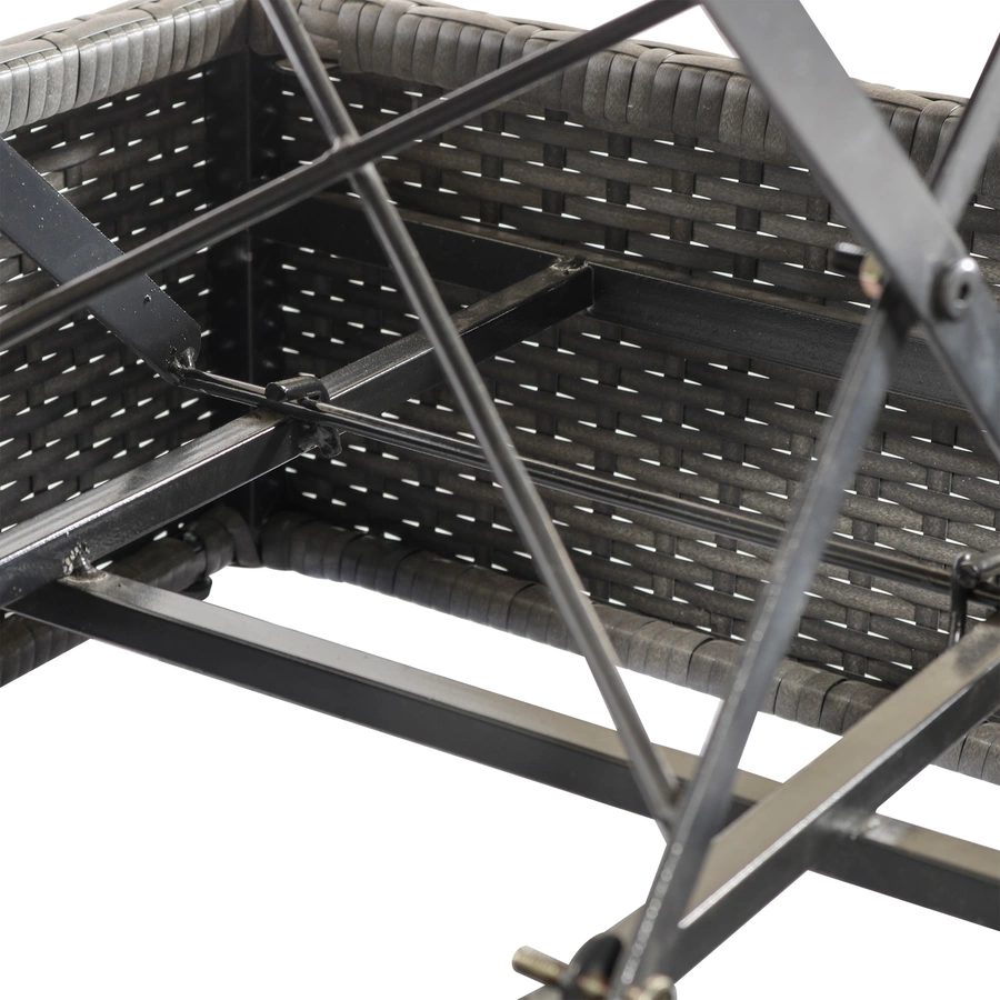 Outsunny 4-teilige Loungegruppe mit Sonnendach grau
