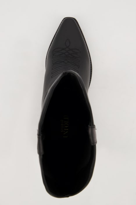 Cowboy-Stiefel, Leder, XL-Schaft, Steppnähte
