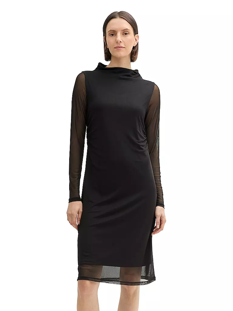 TOM TAILOR Midikleid schwarz