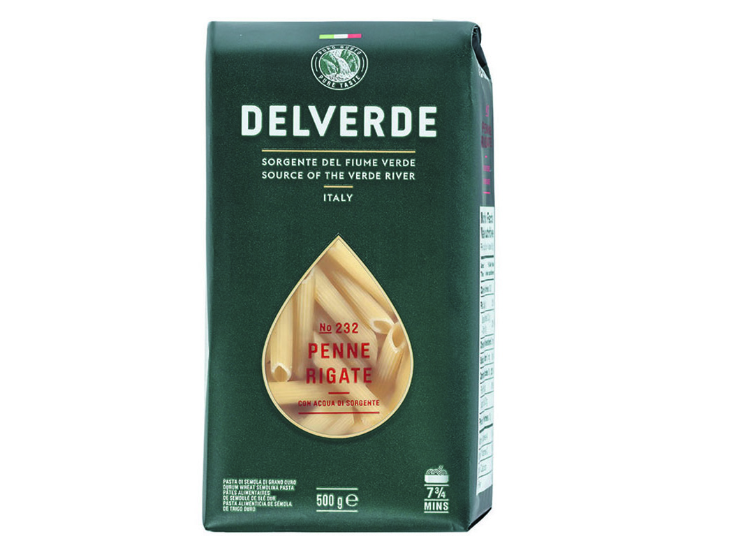 MASSA DELVERDE PENNE RIGATE BRONZO 500G