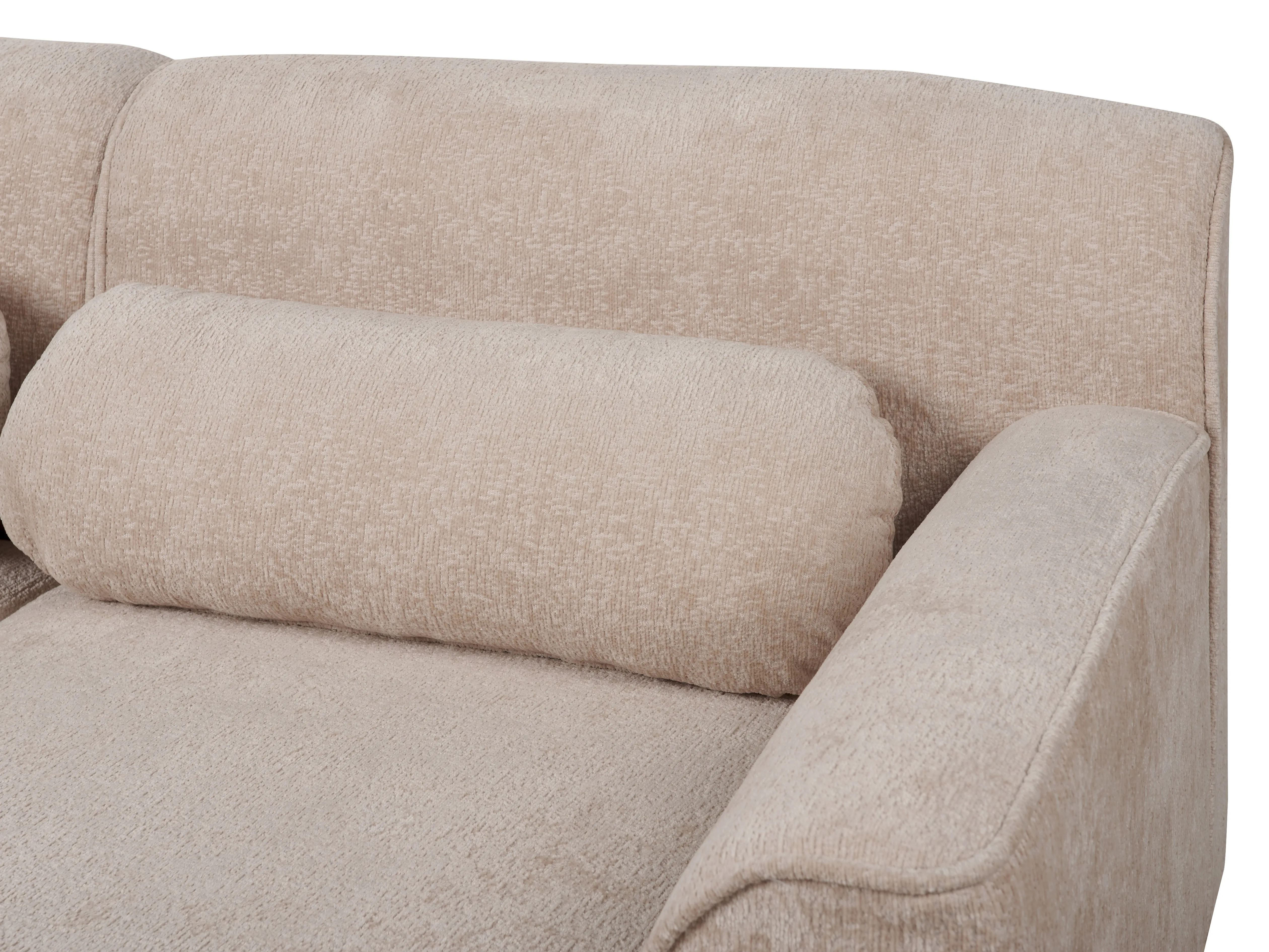 Hoekbank 3-zits SIMOS Chenille Beige linkszijdig