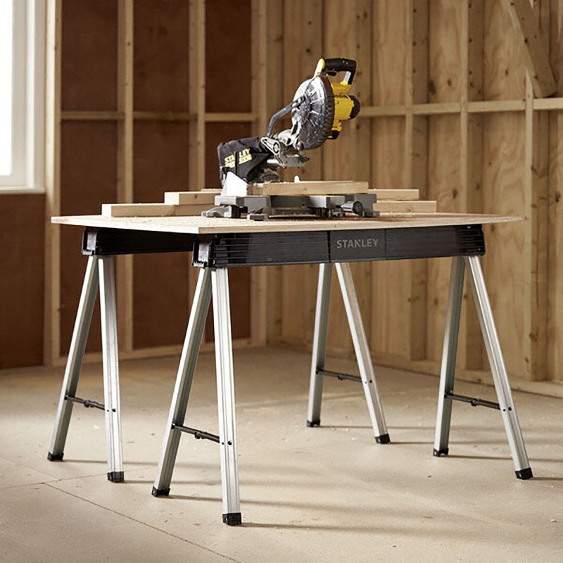 Tréteaux métalliques pliants Stanley, capacité 340 kg, la paire